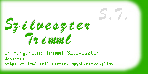 szilveszter trimml business card